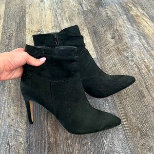 XoXo Black Velevt Boots 7.5